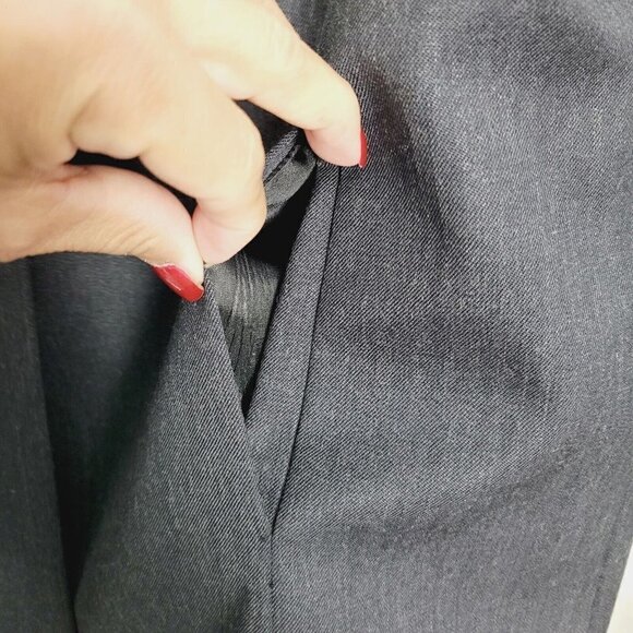Pendleton Women's Sz 8 Classic Dark Gray Blazer Suit Jacket Virgin Wool Career - Picture 3 of 7